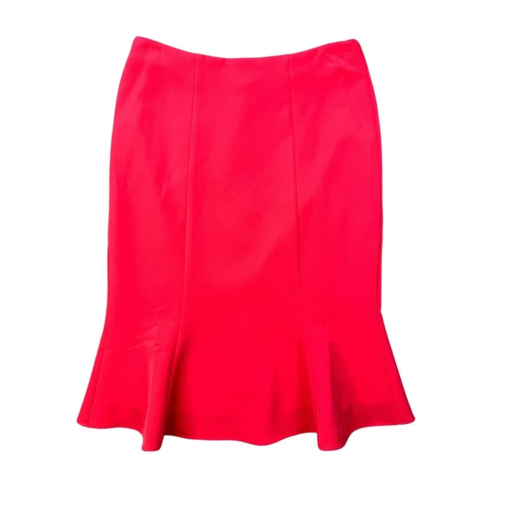 Boden Womens Pink Flounce Hem Pencil Skirt size 4 NWT - Picture 1 of 7